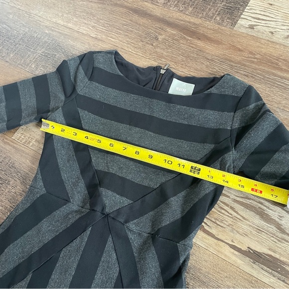 Maeve for Anthropologie stripped fitted classic midi dress 2 - Picture 5 of 9